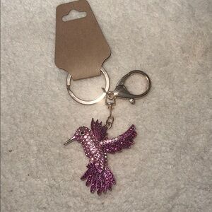 NEW Pink Hummingbird Keychain/Bag Charm